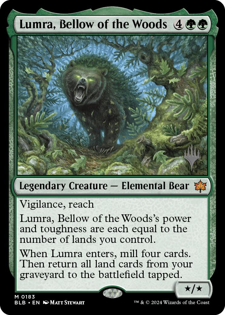 Lumra, Bellow of the Woods (Promo Pack) [Bloomburrow Promos] | Dumpster Cat Games