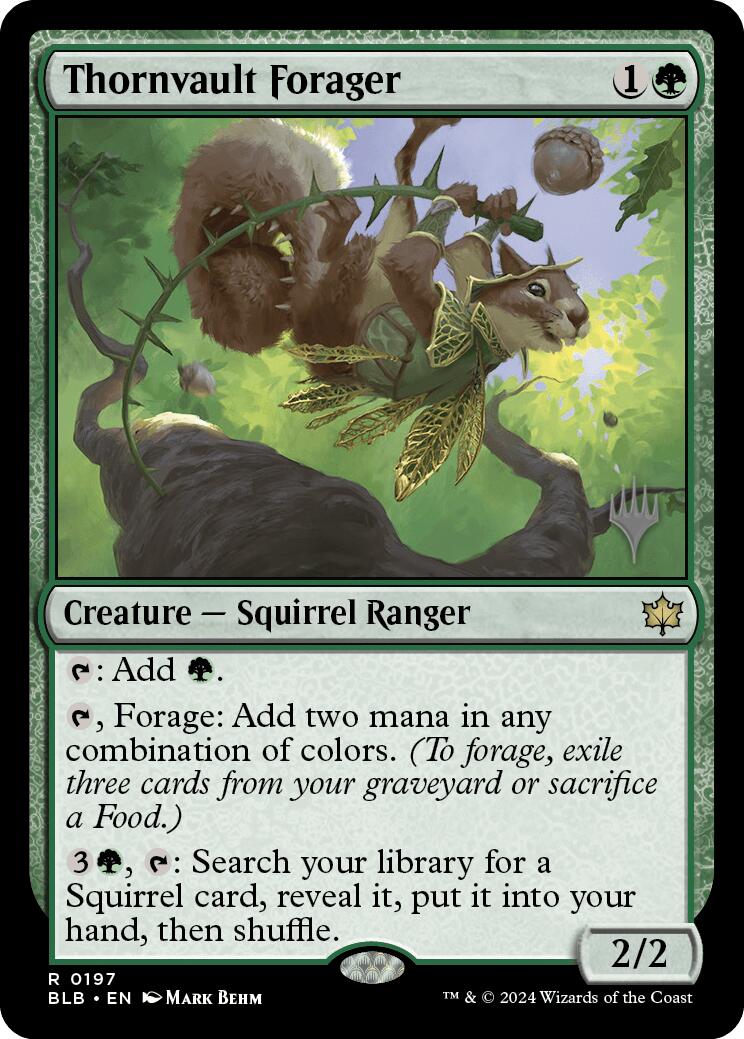 Thornvault Forager (Promo Pack) [Bloomburrow Promos] | Dumpster Cat Games