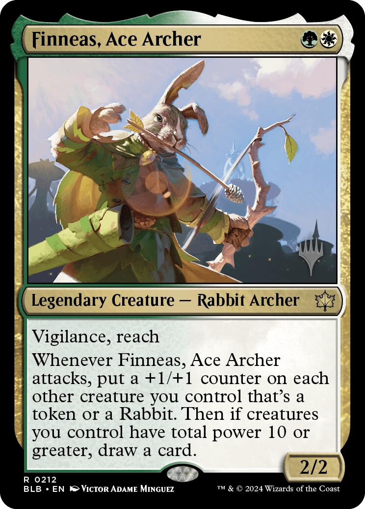 Finneas, Ace Archer (Promo Pack) [Bloomburrow Promos] | Dumpster Cat Games