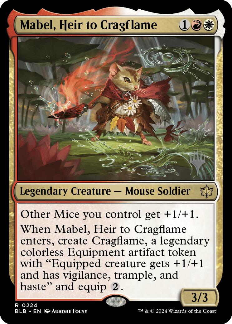 Mabel, Heir to Cragflame (Promo Pack) [Bloomburrow Promos] | Dumpster Cat Games