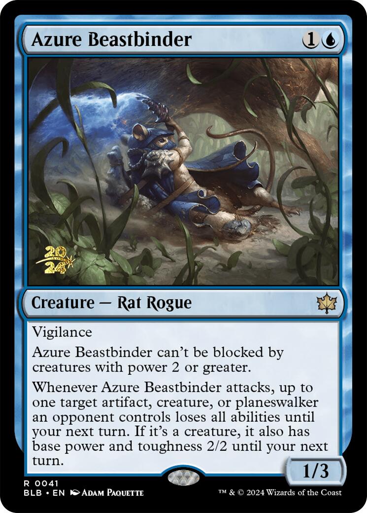 Azure Beastbinder [Bloomburrow Prerelease Promos] | Dumpster Cat Games