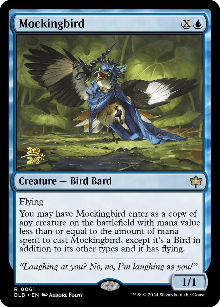 Mockingbird [Bloomburrow Prerelease Promos] | Dumpster Cat Games