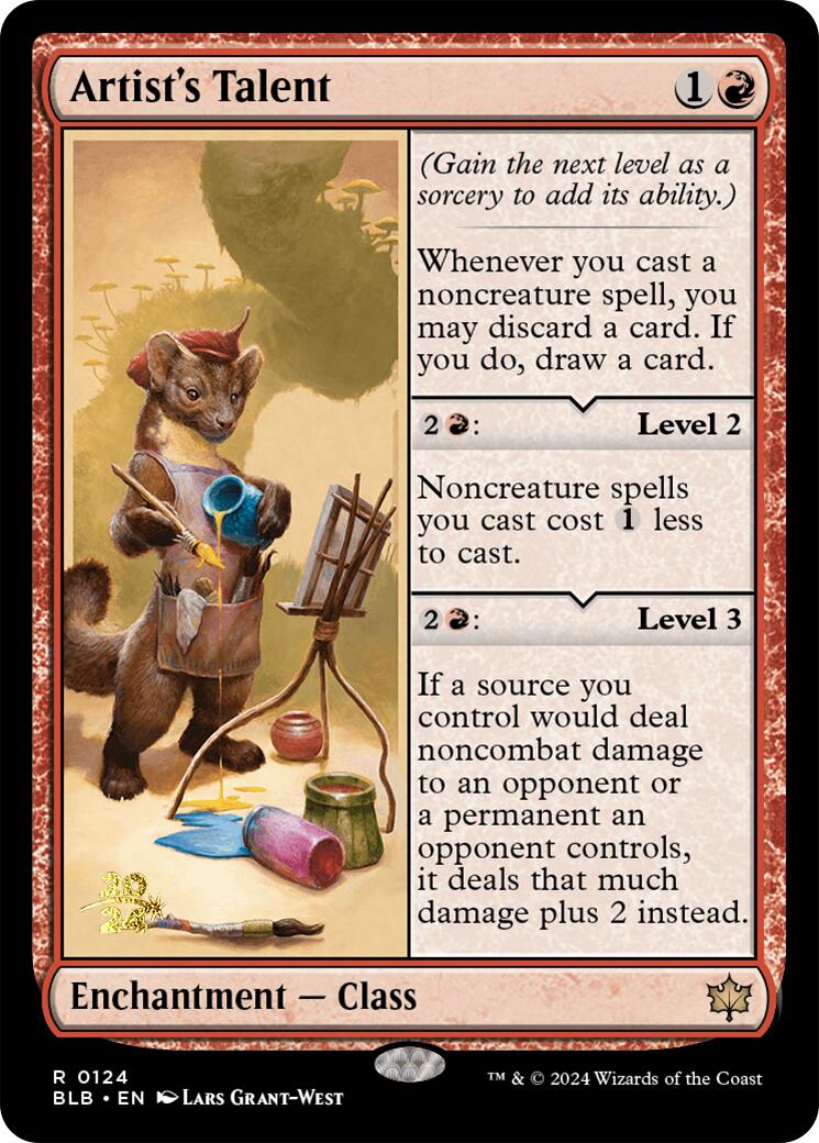 Artist's Talent [Bloomburrow Prerelease Promos] | Dumpster Cat Games