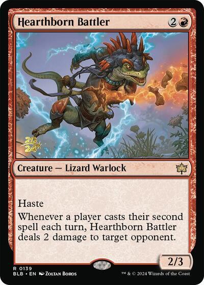 Hearthborn Battler [Bloomburrow Prerelease Promos] | Dumpster Cat Games