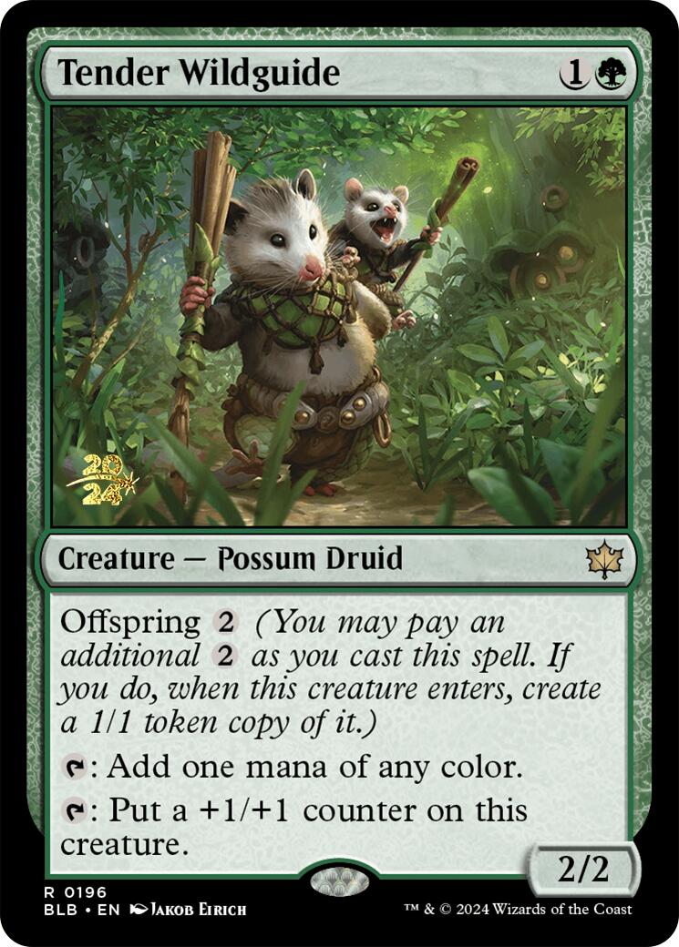 Tender Wildguide [Bloomburrow Prerelease Promos] | Dumpster Cat Games