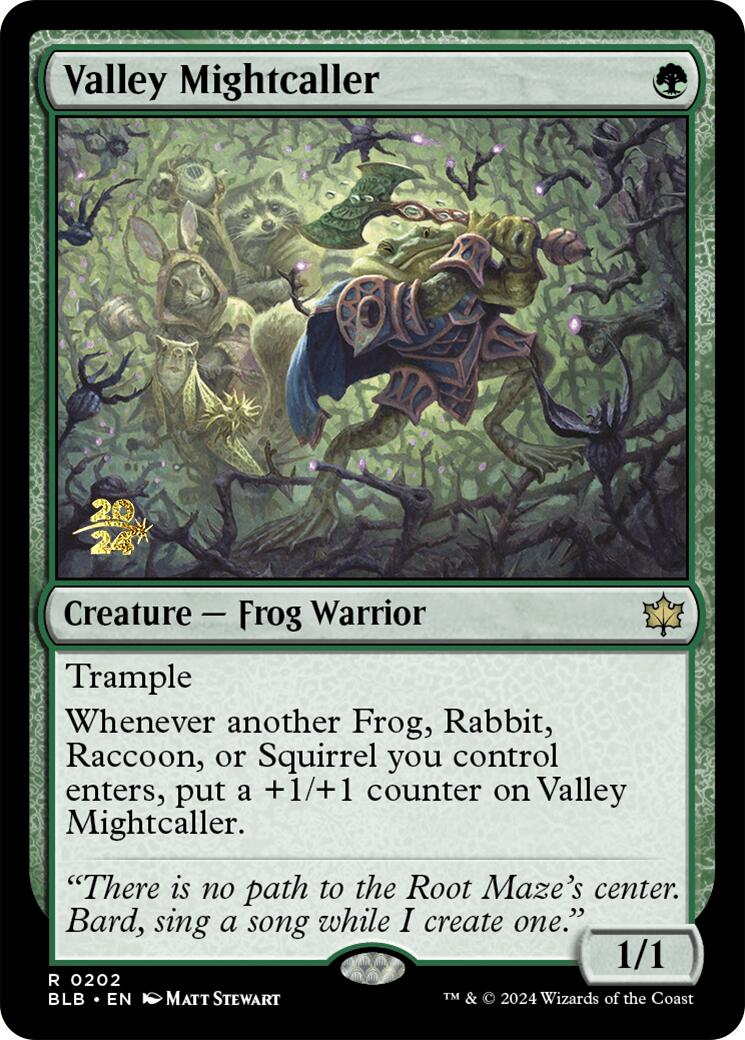 Valley Mightcaller [Bloomburrow Prerelease Promos] | Dumpster Cat Games