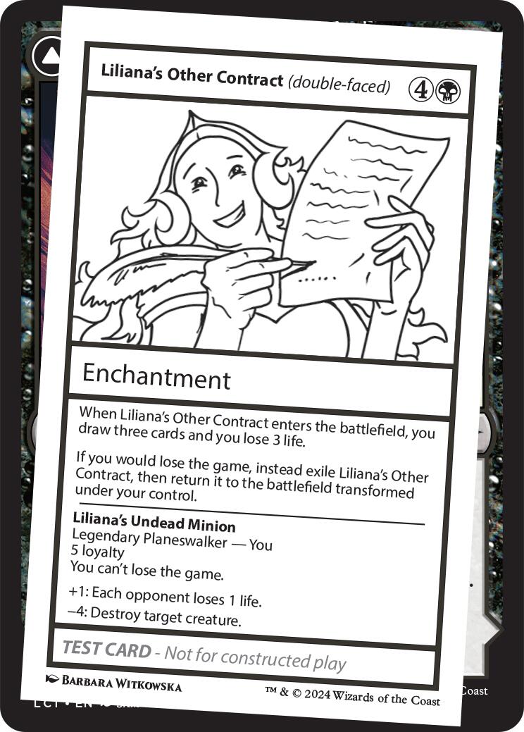 Liliana's Other Contract (double-faced) [Mystery Booster 2 Playtest Cards] | Dumpster Cat Games