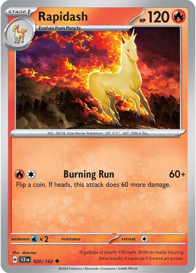 Rapidash (020/142) [Scarlet & Violet: Stellar Crown] | Dumpster Cat Games