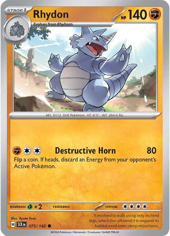 Rhydon (075/142) [Scarlet & Violet: Stellar Crown] | Dumpster Cat Games