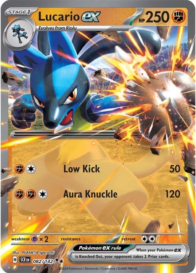 Lucario ex (082/142) [Scarlet & Violet: Stellar Crown] | Dumpster Cat Games