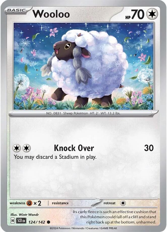 Wooloo (124/142) [Scarlet & Violet: Stellar Crown] | Dumpster Cat Games