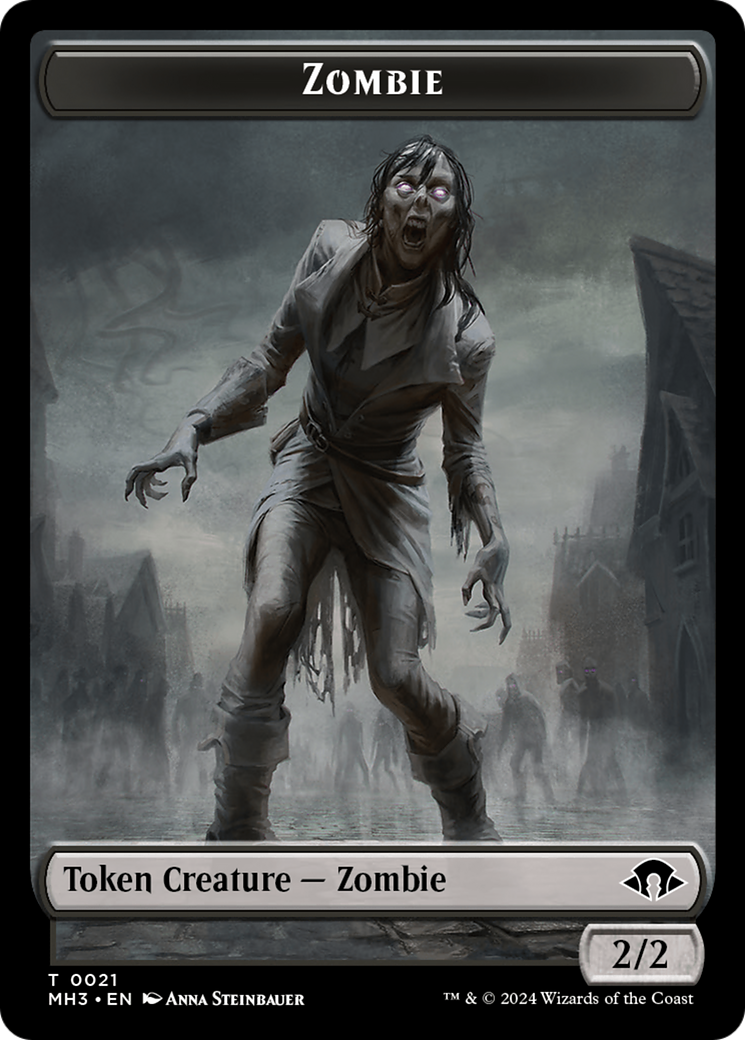 Zombie Token [Modern Horizons 3 Tokens] | Dumpster Cat Games