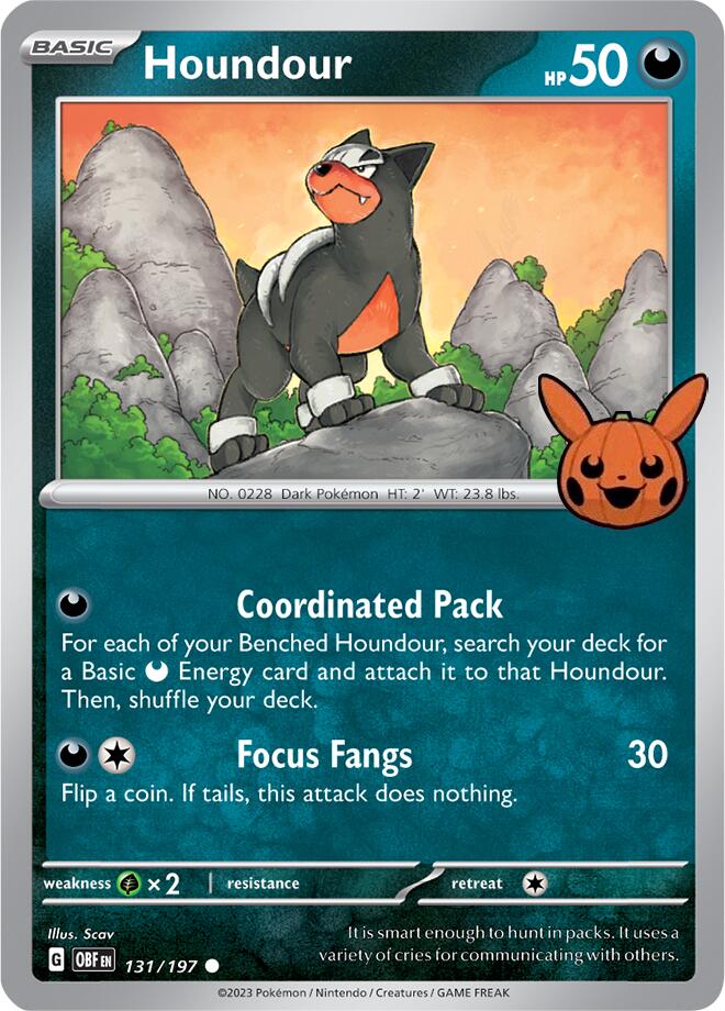 Houndour (131/197) [Trick or Trade 2024] | Dumpster Cat Games