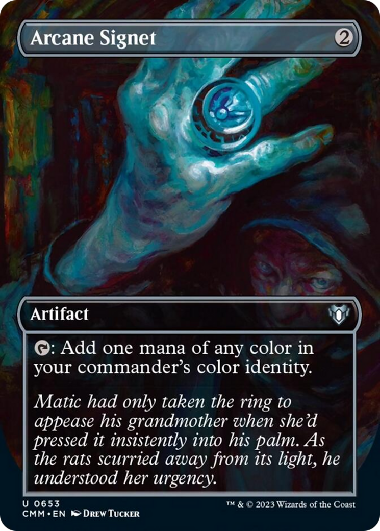 Arcane Signet (Borderless Alternate Art) [Commander Masters] | Dumpster Cat Games