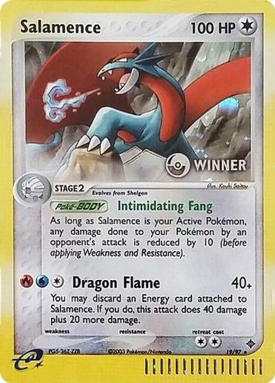 Salamence (19/97) (Winner) [League & Championship Cards] | Dumpster Cat Games