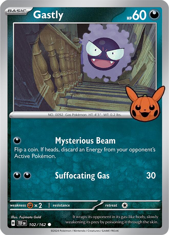 Gastly (102/162) [Trick or Trade 2024] | Dumpster Cat Games