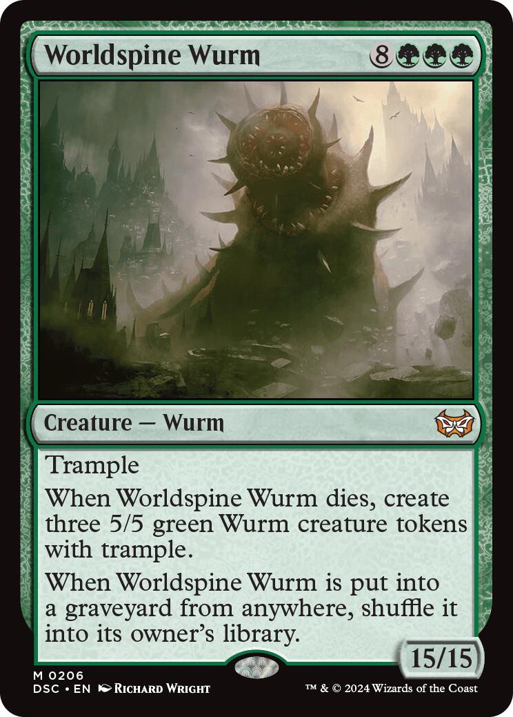 Worldspine Wurm [Duskmourn: House of Horror Commander] | Dumpster Cat Games