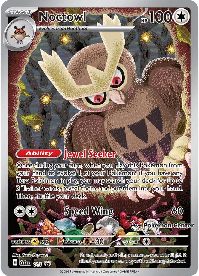 Noctowl (141) (Pokemon Center Exclusive) [Scarlet & Violet: Black Star Promos] | Dumpster Cat Games