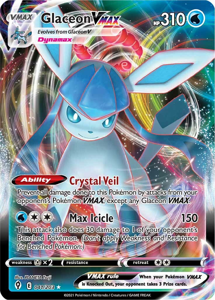 Glaceon VMAX (041/203) [Sword & Shield: Evolving Skies] | Dumpster Cat Games