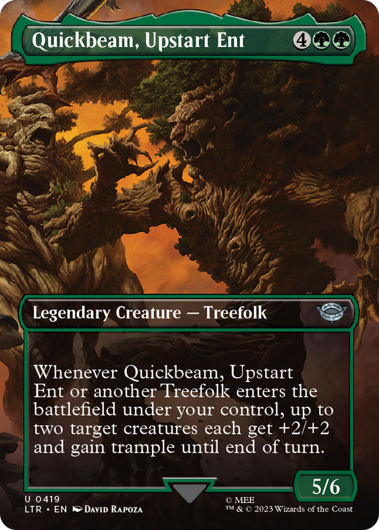 Quickbeam, Upstart Ent (Borderless Alternate Art) [The Lord of the Rings: Tales of Middle-Earth] | Dumpster Cat Games