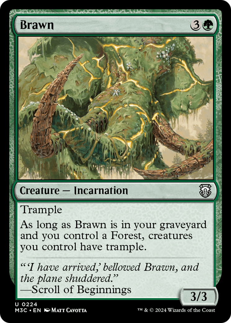 Brawn (Ripple Foil) [Modern Horizons 3 Commander] | Dumpster Cat Games