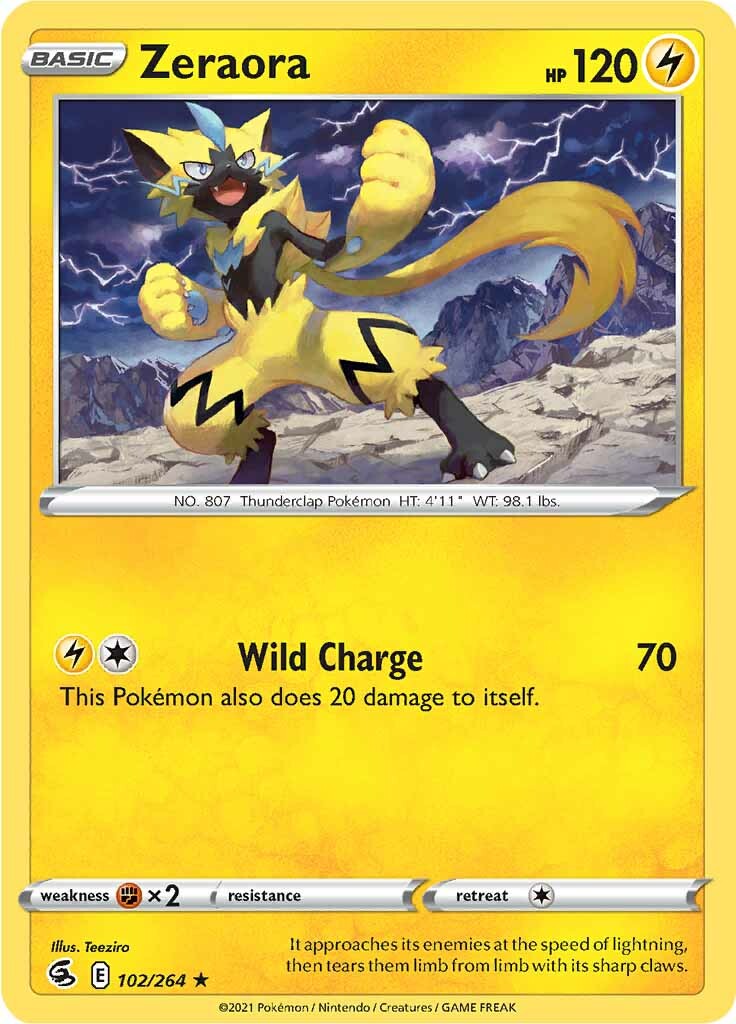 Zeraora (102/264) [Sword & Shield: Fusion Strike] | Dumpster Cat Games