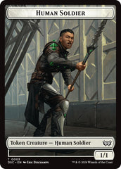 Human soldier // Scarecrow Double-Sided Token [Duskmourn: House of Horror Commander Tokens] | Dumpster Cat Games