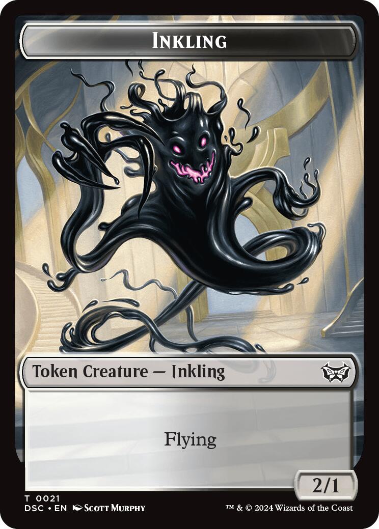 Inkling // Scarecrow Double-Sided Token [Duskmourn: House of Horror Commander Tokens] | Dumpster Cat Games