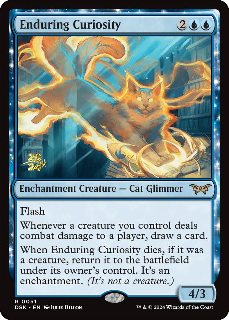 Enduring Curiosity [Duskmourn: House of Horror Prerelease Promos] | Dumpster Cat Games