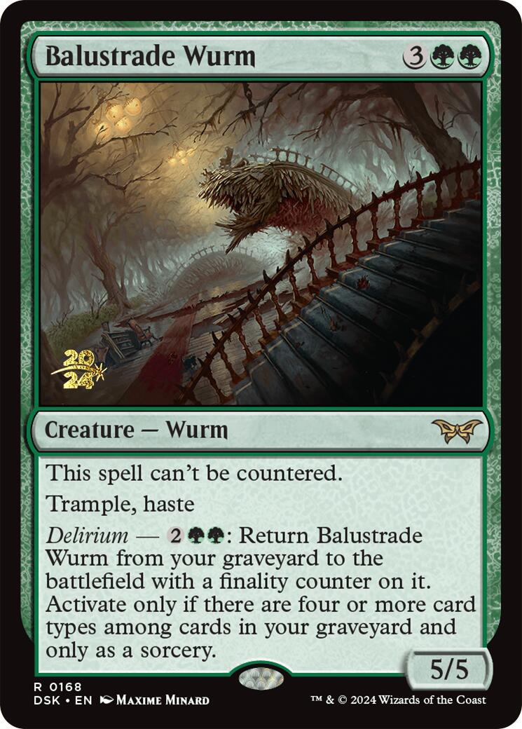 Balustrade Wurm [Duskmourn: House of Horror Prerelease Promos] | Dumpster Cat Games