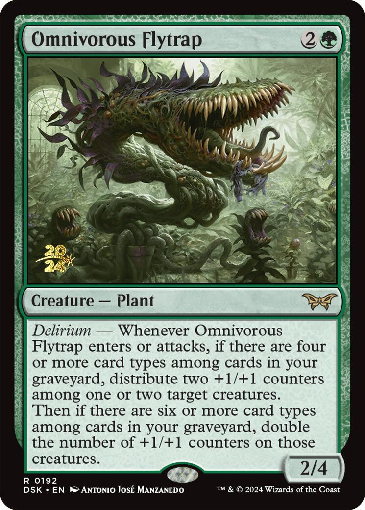 Omnivorous Flytrap [Duskmourn: House of Horror Prerelease Promos] | Dumpster Cat Games