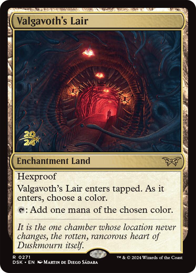 Valgavoth's Lair [Duskmourn: House of Horror Prerelease Promos] | Dumpster Cat Games