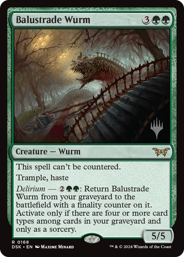 Balustrade Wurm [Duskmourn: House of Horror Promos] | Dumpster Cat Games