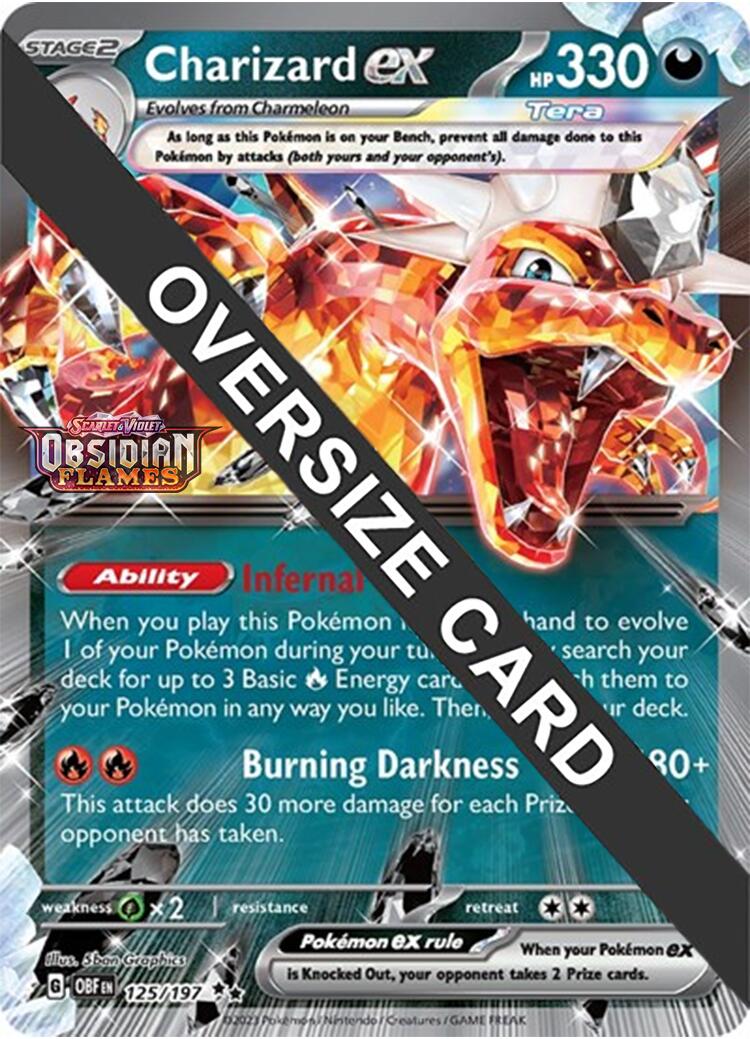 Charizard ex (125/197 - Jumbo Card) [Scarlet & Violet: Obsidian Flames] | Dumpster Cat Games