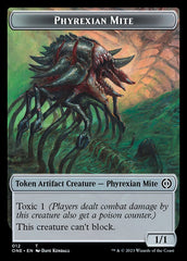 Rebel // Phyrexian Mite (012) Double-Sided Token [Phyrexia: All Will Be One Tokens] | Dumpster Cat Games