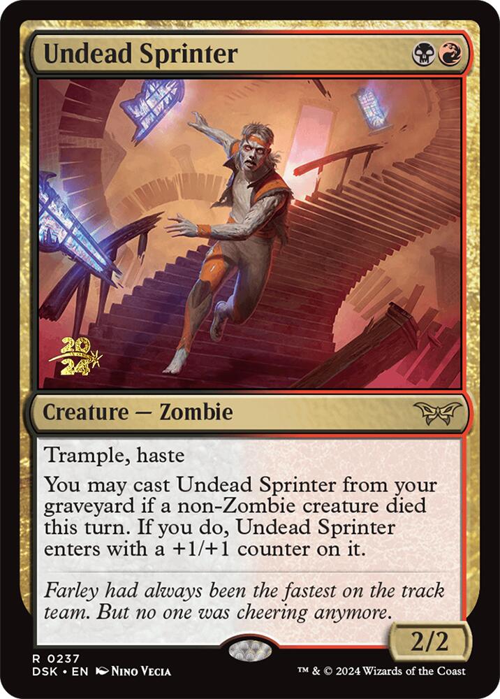 Undead Sprinter [Duskmourn: House of Horror Prerelease Promos] | Dumpster Cat Games