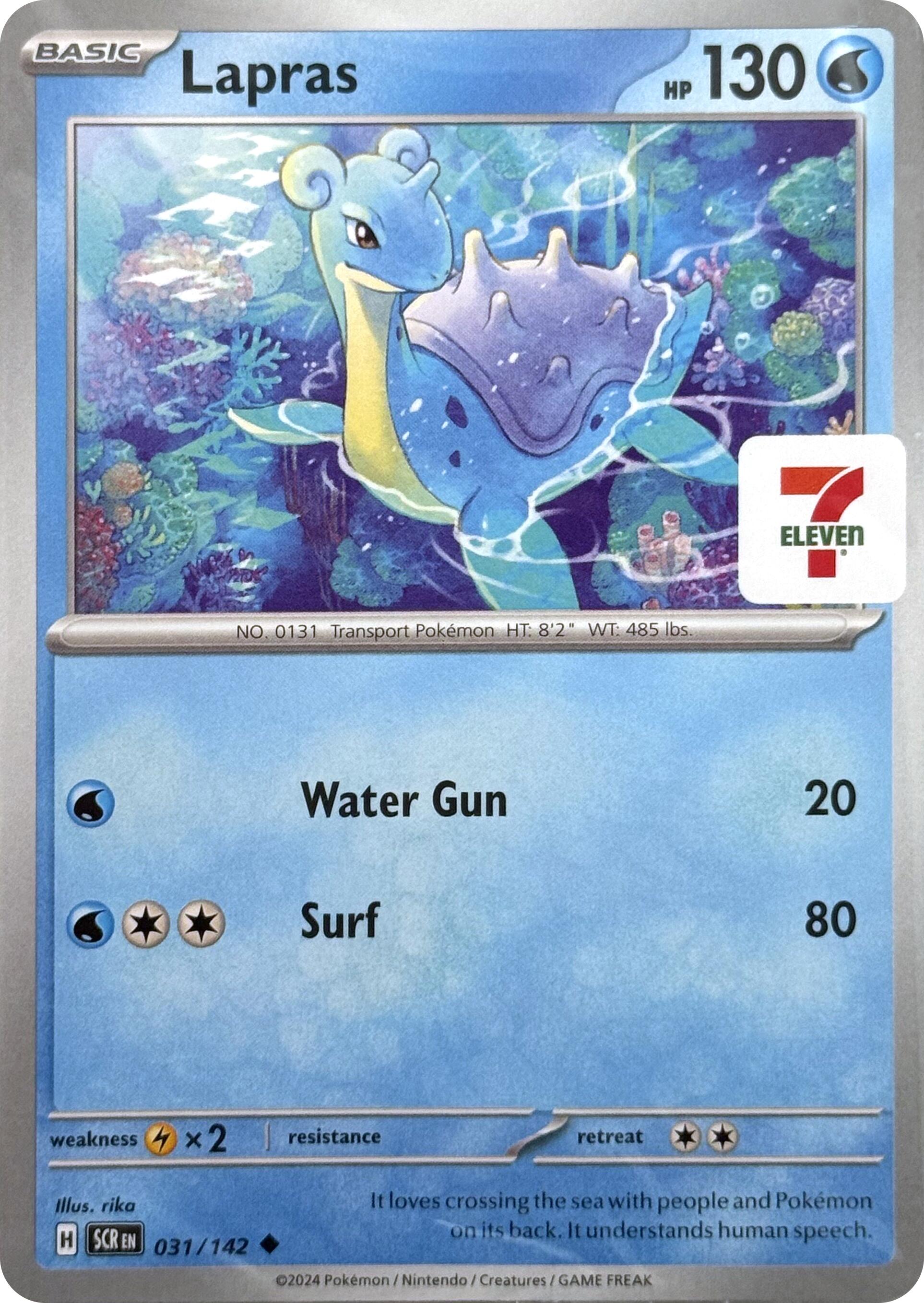 Lapras (031/142) (7-Eleven Promo) [Miscellaneous Cards] | Dumpster Cat Games