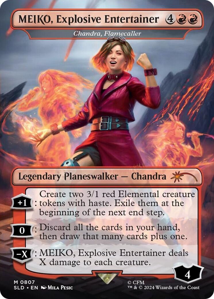 MEIKO, Explosive Entertainer - Chandra, Flamecaller [Secret Lair Drop Series] | Dumpster Cat Games