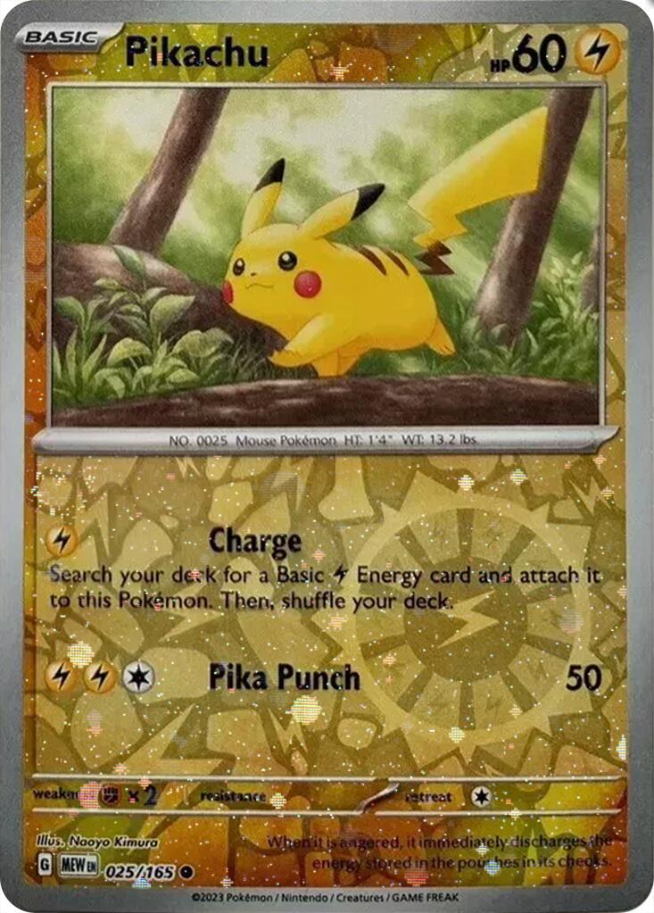 Pikachu (025/165) (Cosmos Holo) (Costco Exclusive) [Miscellaneous Cards] | Dumpster Cat Games