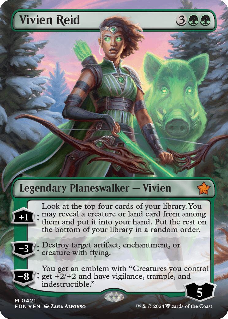 Vivien Reid (Borderless) (Mana Foil) [Foundations] | Dumpster Cat Games