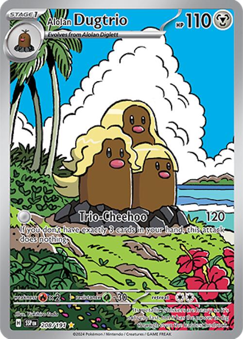 Alolan Dugtrio (208/191) [Scarlet & Violet: Surging Sparks] | Dumpster Cat Games