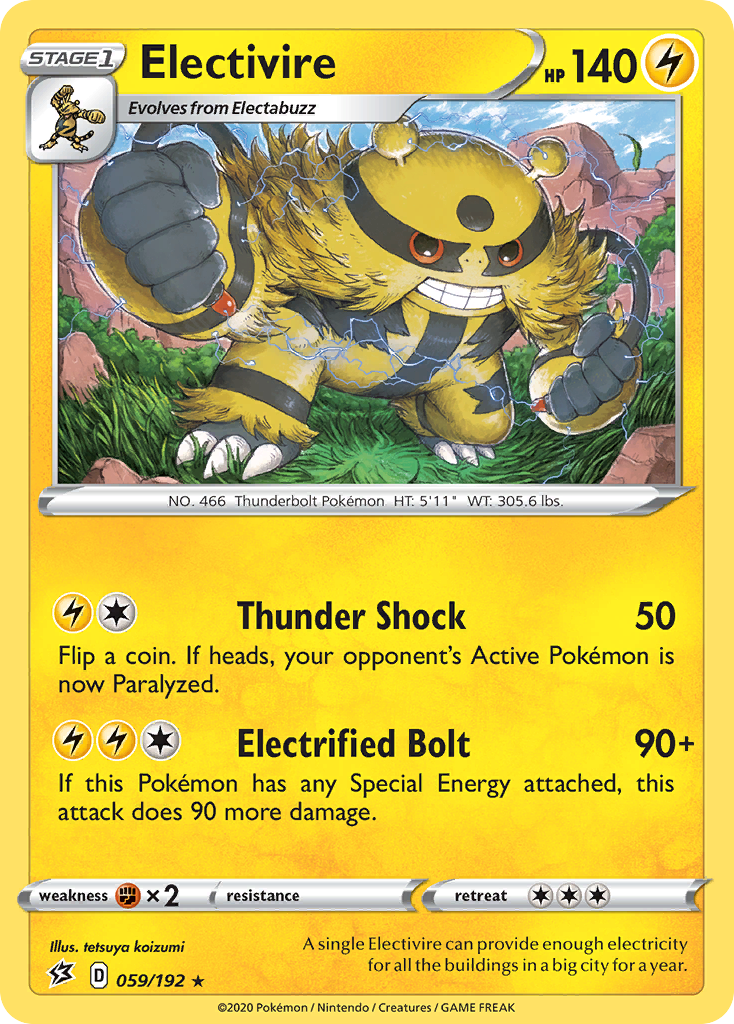 Electivire (059/192) [Sword & Shield: Rebel Clash] | Dumpster Cat Games