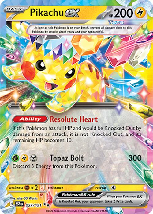 Pikachu ex (057/191) [Scarlet & Violet: Surging Sparks] | Dumpster Cat Games