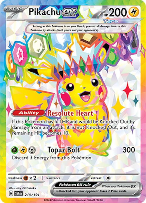 Pikachu ex (219/191) [Scarlet & Violet: Surging Sparks] | Dumpster Cat Games