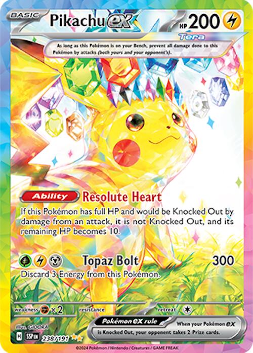 Pikachu ex (238/191) [Scarlet & Violet: Surging Sparks] | Dumpster Cat Games