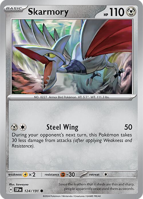 Skarmory (124/191) [Scarlet & Violet: Surging Sparks] | Dumpster Cat Games