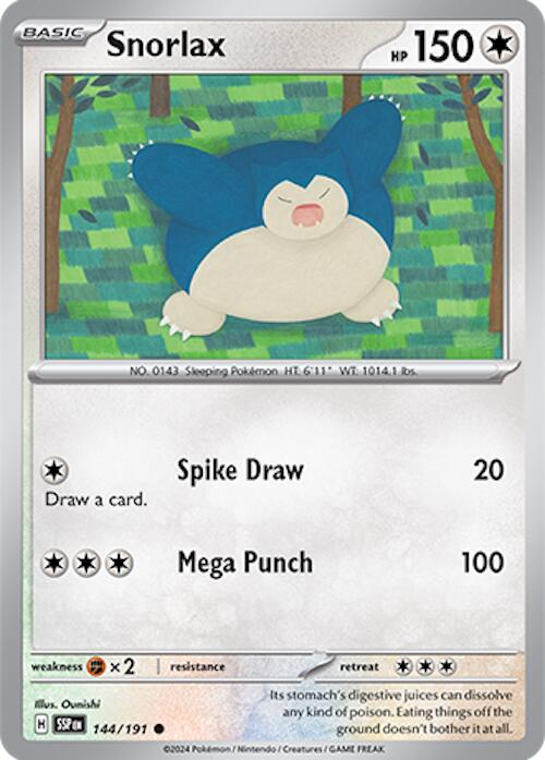 Snorlax (144/191) [Scarlet & Violet: Surging Sparks] | Dumpster Cat Games