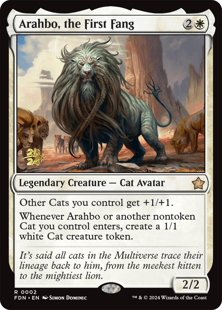 Arahbo, the First Fang [Foundations Prerelease Promos] | Dumpster Cat Games