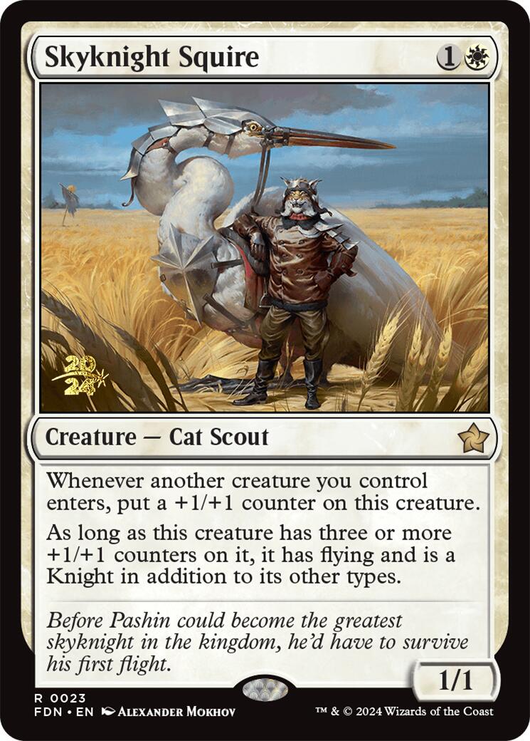 Skyknight Squire [Foundations Prerelease Promos] | Dumpster Cat Games