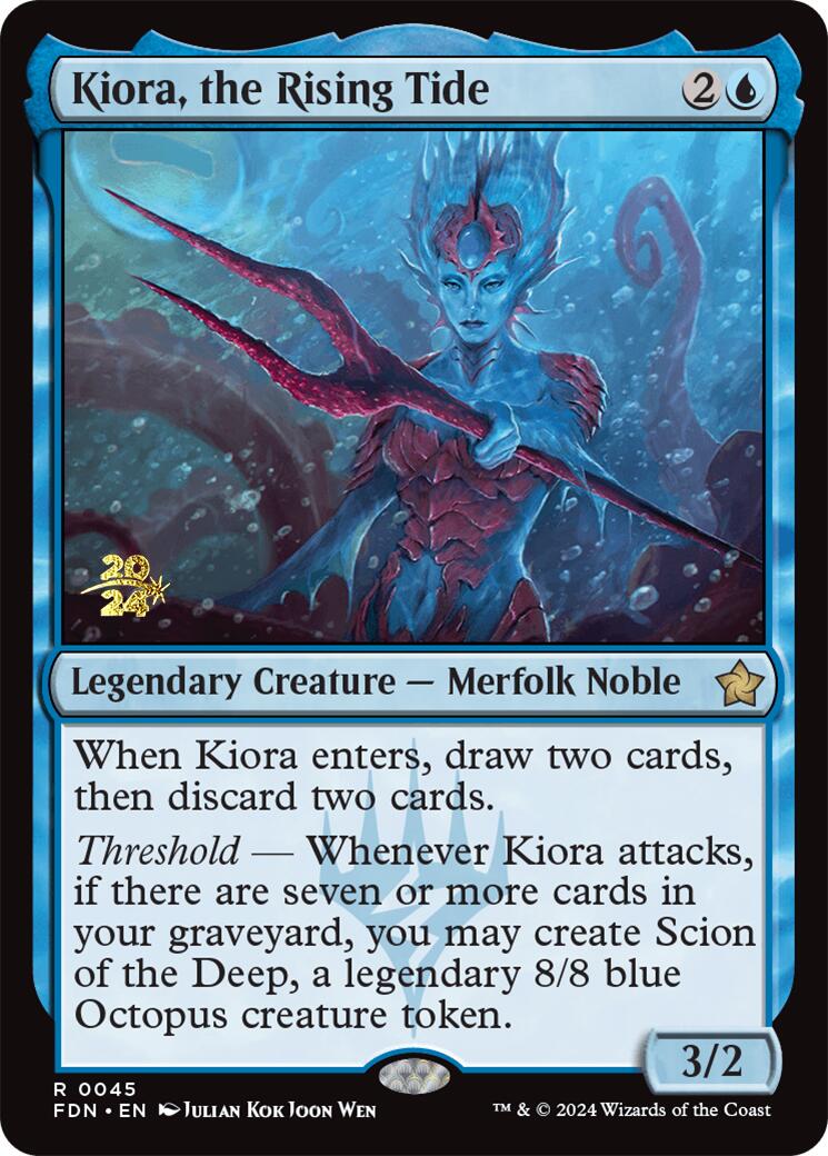 Kiora, the Rising Tide [Foundations Prerelease Promos] | Dumpster Cat Games